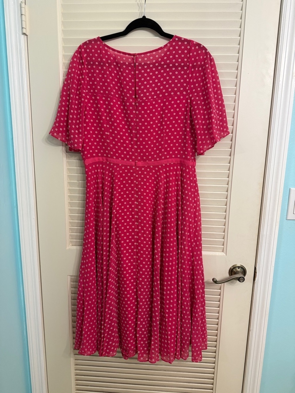 Hobbs London Eleanor Spot Pink Ivory Fit and Flare Dress US 10 NWT - Picture 4 of 5